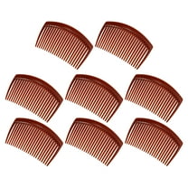Unique Bargains Side Clip Hair Comb Teeth Hair Combs Hair Clip Comb 3" Plastic Brown