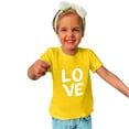 thumbnail image 6 of Odeerbi 3-10Y Kids Boys Girls Valentine's Day Cotton T-shirt Toddler Fashion Cute Round Neck Print Short Sleeve Tops Baby Clothes Yellow, 6 of 6
