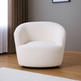 thumbnail image 4 of Ilios Innova | Sillón giratorio Osaka beige tapizado afelpado suave, asiento cómodo y moderno, diseño contemporáneo para sala, recámara u oficina., 4 of 9