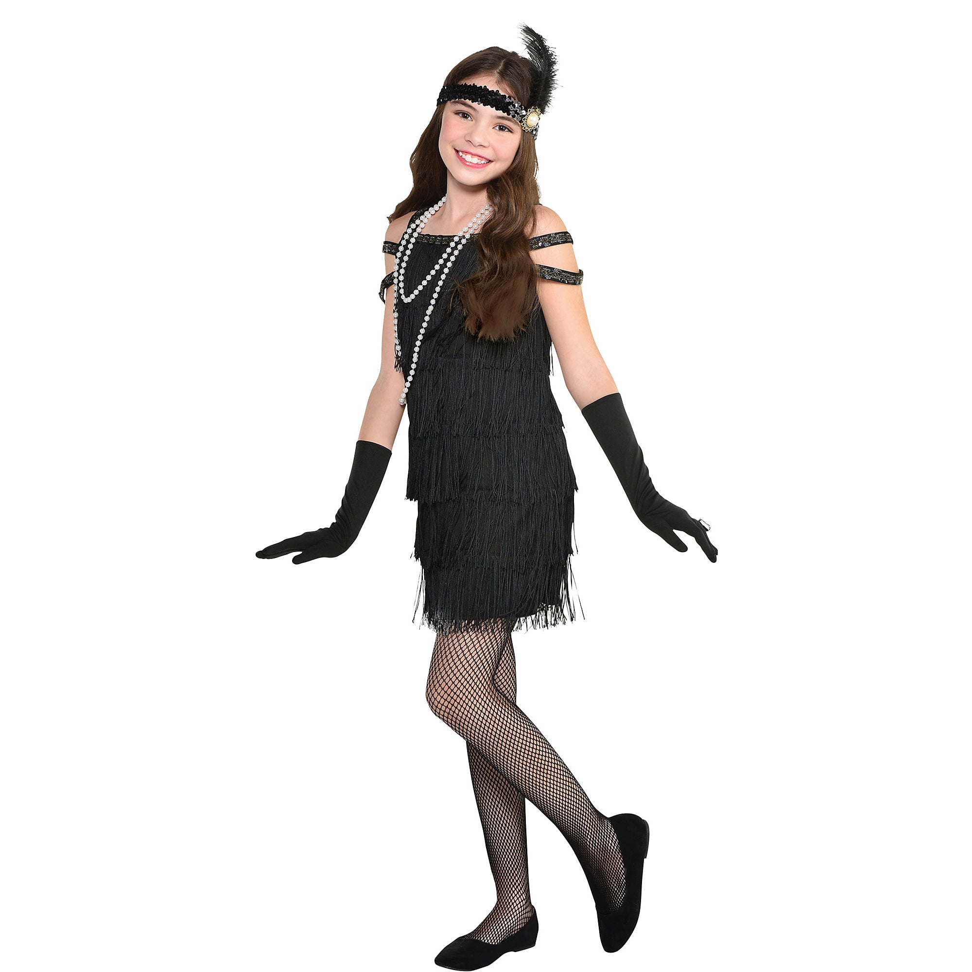 1920s Ladies Flapper Fancy Dress Costume & Accessories Gatsby Halloween Outfit