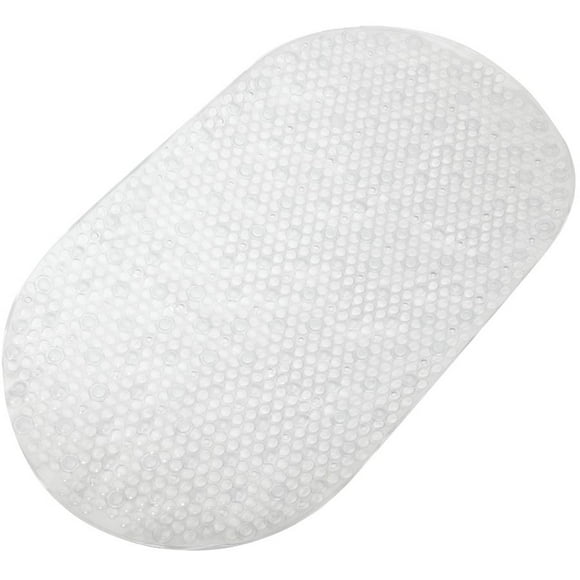 Tapis de Bain à Bulles en Vinyle - Transparent, 15 Pouces x 27 Pouces