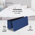thumbnail image 3 of Baúl Plegable De Almacenamiento Tipo Taburete Con Asiento Acolchonado En Color Azul, 3 of 6