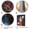 thumbnail image 3 of Designart "Rhythmic Rocketship I" Rocketship Floater Framed Canvas Print, 3 of 7