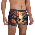 thumbnail image 4 of Salouo Colorful Wave Dragon Head Print Men's Boxer Briefs,Breathable Underwear Elastic Waistband Briefs for Men -Medium, 4 of 8