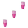 thumbnail image 3 of Guardoinrt 50pieces Disposable Cups For Coffee Lovers Vibrant Colors Tear-resistant Party Paper Cups Durability rose red 3Set, 3 of 6