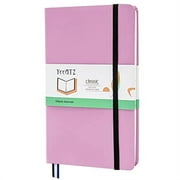 YeeATZ Hardcover Notebook Blank Journal Sketchbook for Drawing, Medium 5.5 by 8.4 Inch, 100 GSM Thick Paper (Pink, Plain)
