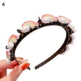 thumbnail image 2 of Zhaomeidaxi Hairpin Headband, Fashion Headband with Clips, Beaded Flower Double Bangs Hairstyle Double Layer Twist Plait Headband Korean Braided Headbands for Women Teens Girls, 2 of 4
