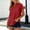 Red1, variant on WQNVRNR Womens Collared Shirts- Casual Short Sleeve Summer V-Neck Polo Shirts Red Size L