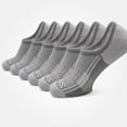 thumbnail image 3 of Babcutegg Men's 6 Pack Low Cut Athletic Socks Cushioned Breathable Cotton Moisture Wicking Running Socks Gray Size Free Size, 3 of 3