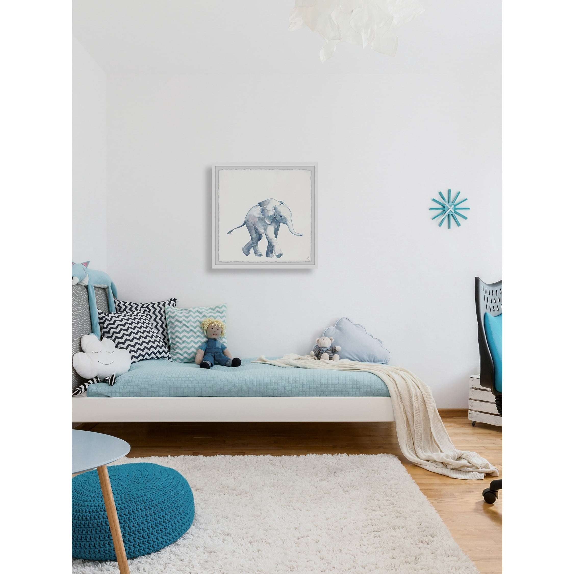 Marmont Hill Quiet Elephant Framed Wall Art