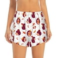 thumbnail image 2 of Balery Cartoon Hedgehogs Pantalones cortos deportivos para mujer con forro y dos bolsillos, elásticos, para entrenamiento, gimnasio, yoga-XX-Large, 2 of 7