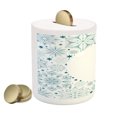thumbnail image 2 of Teal and White Piggy Bank, Christmas Themed Circular Composition with Different Ornamental Snowflakes, Ceramic Coin Bank Money Box for Cash Saving, 3.6" X 3.2", Teal White, by Ambesonne, 2 of 4