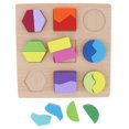 thumbnail image 4 of Rompecabezas de geometría de madera Sunnimix Montessori para niños temprano educativo, 4 of 8