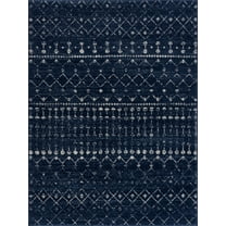 BoutiqueRugs Tigris Navy Moroccan Trellis Area Rug - Blue, Gray, Ivory - 2' x 3'