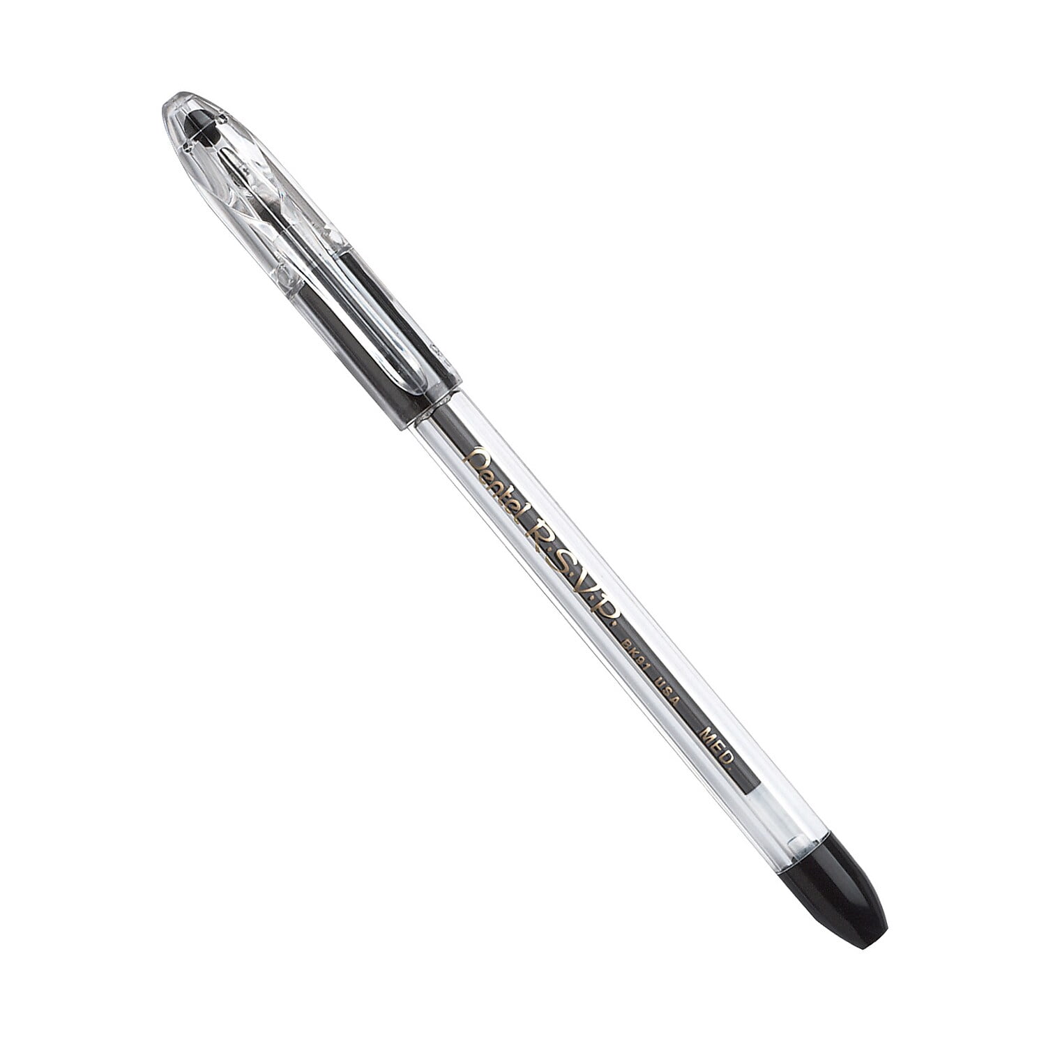 Pentel R.S.V.P. Ballpoint Pen, Medium Point, Black, Pack of 24