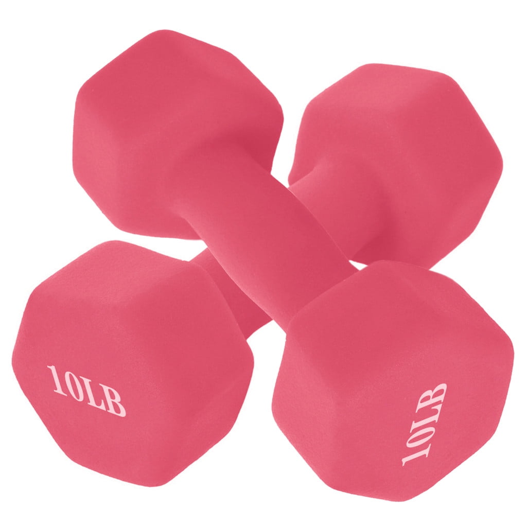 A Pair 10 Pound Dumbbell Barbell Weights Pink Walmart Com