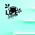 thumbnail image 1 of Custom Decals Moms Life Football Wall Art Size: 12 X 12 Inches Color: Black, 1 of 1