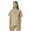 core by maevn women's v-neck solid scrub top