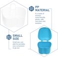 thumbnail image 4 of Caja para dentaduras postizas con cesta, color azul, caja de almacenamiento para aparatos dentales, protector bucal, color azul claro JM  JM, 4 of 5