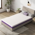 thumbnail image 2 of Twin Size Mattress - 6 Inch Cooling Gel Memory Foam Mattress in a Box,Gel-Infusion for Cooler Sleep,Breathable Cover,Healthy and Safe,Twin Bed,54" X 75" X6" (White&Purple, Twin), 2 of 10