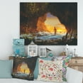 thumbnail image 2 of Designart ' The Sea Cave At Sunset With The Man Walking In ' Nautical & Coastal Canvas Wall Art Print, 2 of 4