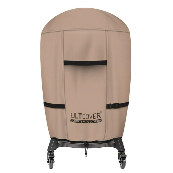 ULTCOVER Outdoor Waterproof Charcoal Kamado Joe Grill Cover for 22-24 inch Big Green Egg Char-Griller Char-Broil and Other Round Smokers Size Up to 3