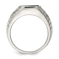 thumbnail image 2 of Sterling Silver Rhodium-plated Men's CZ & Onyx Ring, 2 of 6
