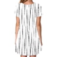 thumbnail image 3 of QLEICOM Women's Summer Casual Tshirt Dresses O Neck Short Sleeve Loose Dress Sundress with Pockets White C XXL, US Size: 12, 3 of 5