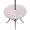 Mauve Pink, variant on Round Outdoor Tablecloth with Umbrella Hole and Zipper, Gray Palm Tree Tablecloth with Elastic Waterproof, Summer Tropical Plants Leaves Vintage Flowers Patio Table Covers for 31" - 35" Pool Tables