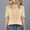 Beige, variant on Swuxness Girls Casual Short Sleeve Tops, Spring and Summer Blouses, Kids Solid Color Crew Neck Fashionable Versatile Soft Loose Pullover Tee Beige, 6-7 Years