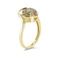 thumbnail image 2 of SZUL Women's Heart Shaped Smokey Quartz and Diamond Curve Ring in 14K Yellow Gold, 2 of 3