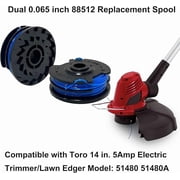 6PC 88512 Dual Trimmer Line Spool for Fits Toro 51480 51480A 51488 14 inch Eletric String Trimmer Edger