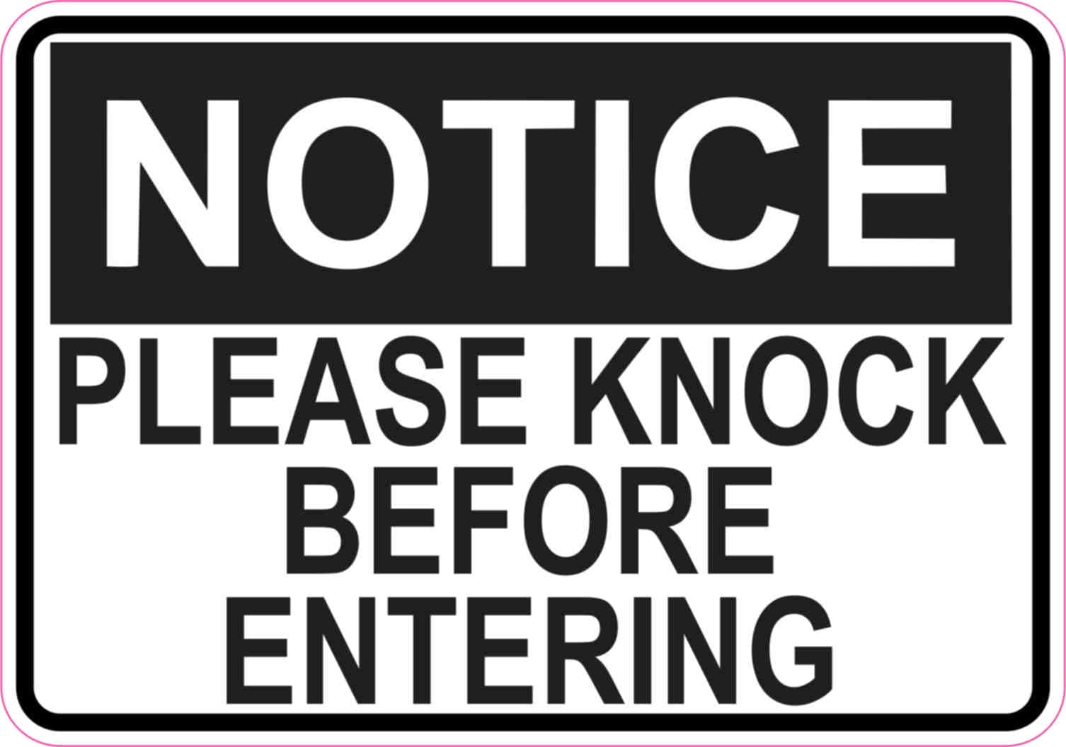 Aftermarket Worry Free Sign Please Knock Before Entering Windows Wall Decal Sticker For Home
