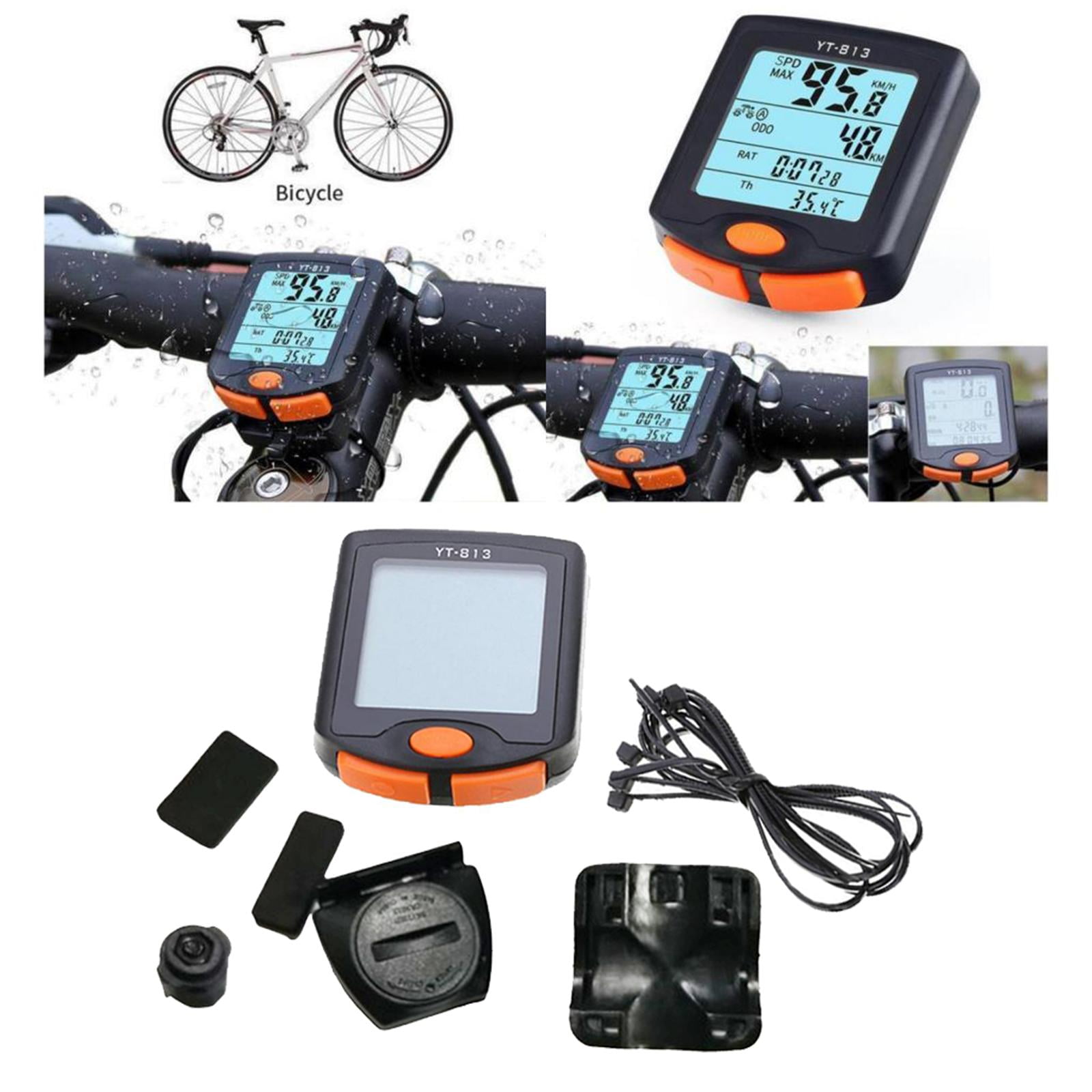 Wried Computadora de ciclismo inalámbrica Wried con retroiluminación LCD ...