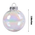 thumbnail image 3 of HongHeng 2.36" Iridescent Ornaments Balls, 1Pc Plastic Clear Christmas Balls Fill-able Mini Ornaments for Crafts Holiday Party Xmas Tree Decorations Home Decor, 3 of 9