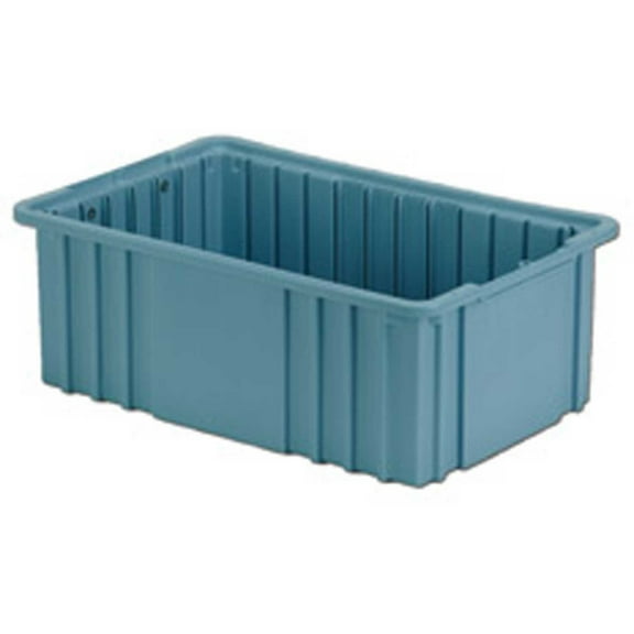 LEWISBins Divider Box, 16-1/2" x 10-7/8" x 6", Light Blue, Lot of 4