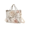 thumbnail image 7 of FORMRS Womens Corduroy Tote Bag Crossbody Shoulder Handbag with Pocket, Lace and Floral, 7 of 7