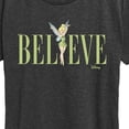 thumbnail image 3 of Disney's Tinker Women's Bell Believe Graphic Tee Color: Heather Charcoal Size: LARGE, 3 of 5