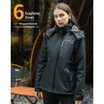 thumbnail image 5 of Heated Jacket for Women, Graphene Lightweight Heating Jackets with Battery Pack 12V Fast Charge 18400mAh Waterproof Windproof, Winter Outdoor Soft Shell Electric Heating Coat, 5 of 5