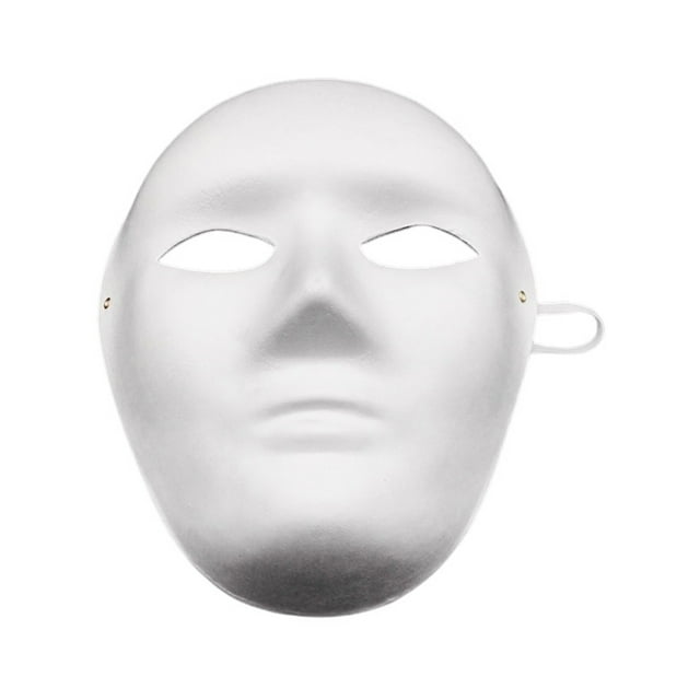 Hand Drawn Paper Masquerade Masks - Lightweight, Elastic Band, DIY Coloring for Party Role Playing