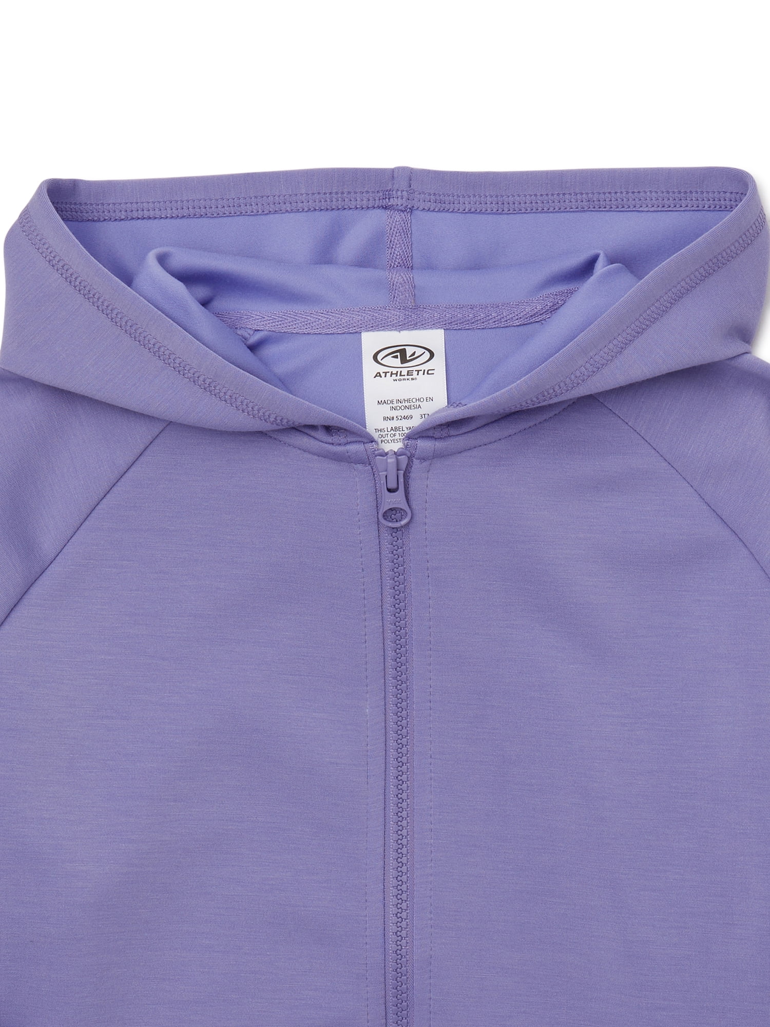 Athletic Works Girls Active Full-Zip Hoodie, Sizes 4-18 & Plus