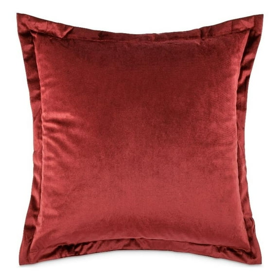 Michael Amini Conner 20" Velvet Throw Pillow - Sangria in Set of 2