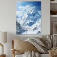 thumbnail image 2 of Designart "Snowy Peaks in Winter III" Landscapes Metal Art Living Room, 2 of 5