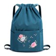 thumbnail image 3 of CAROOTU Drawstring Bag Embroidery Backpack Lightweight Oxford Cloth Shoulders Bag Splash Proof Sackpack, 3 of 7
