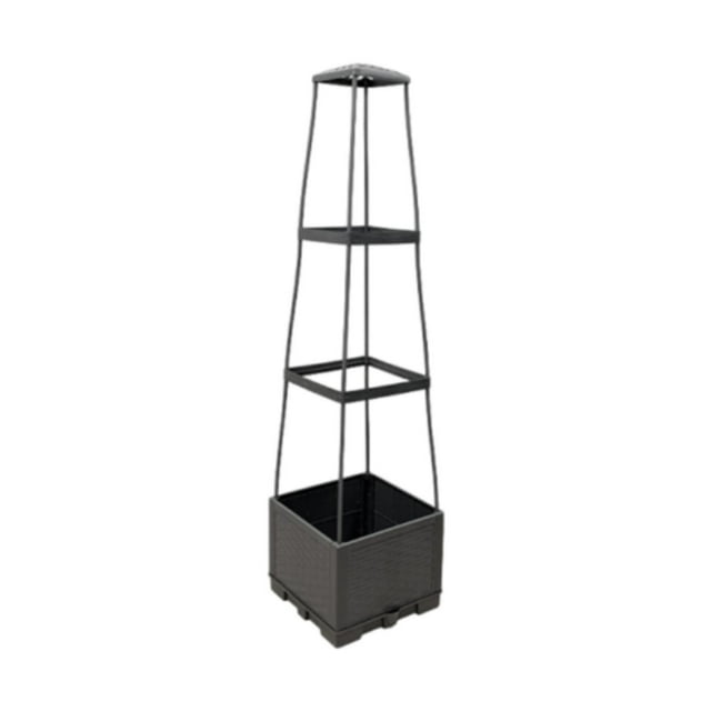 jinwen Jardinière avec Treillis Extérieur Support de Vigne Ajustable pour Concombres Patio 3 Niveaux