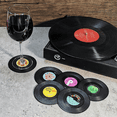 thumbnail image 5 of Drink Coasters Set of 6 Vintage CD Coasters Vinyl Records for Music Lovers, Housewarming Hostess Gifts Style 1, 5 of 6
