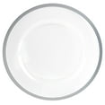 thumbnail image 2 of Impresserve 13-inch Disposable Plastic Clear Charger Plates with Silver Rim - 8 Count, 2 of 6