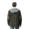 thumbnail image 5 of Niumike Outdoor Casual Vintage Long Sleeve Plaid Flannel Button Down Shirt Jacket for Men, 5 of 7