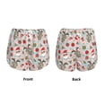 thumbnail image 5 of Lsque Groovy Retro Santa Printed Women's Running Shorts with Liner Pockets,Elastic Quick Dry Workout Athletic Gym Yoga Shorts,Womens High Waist Shorts-XX-Large, 5 of 9