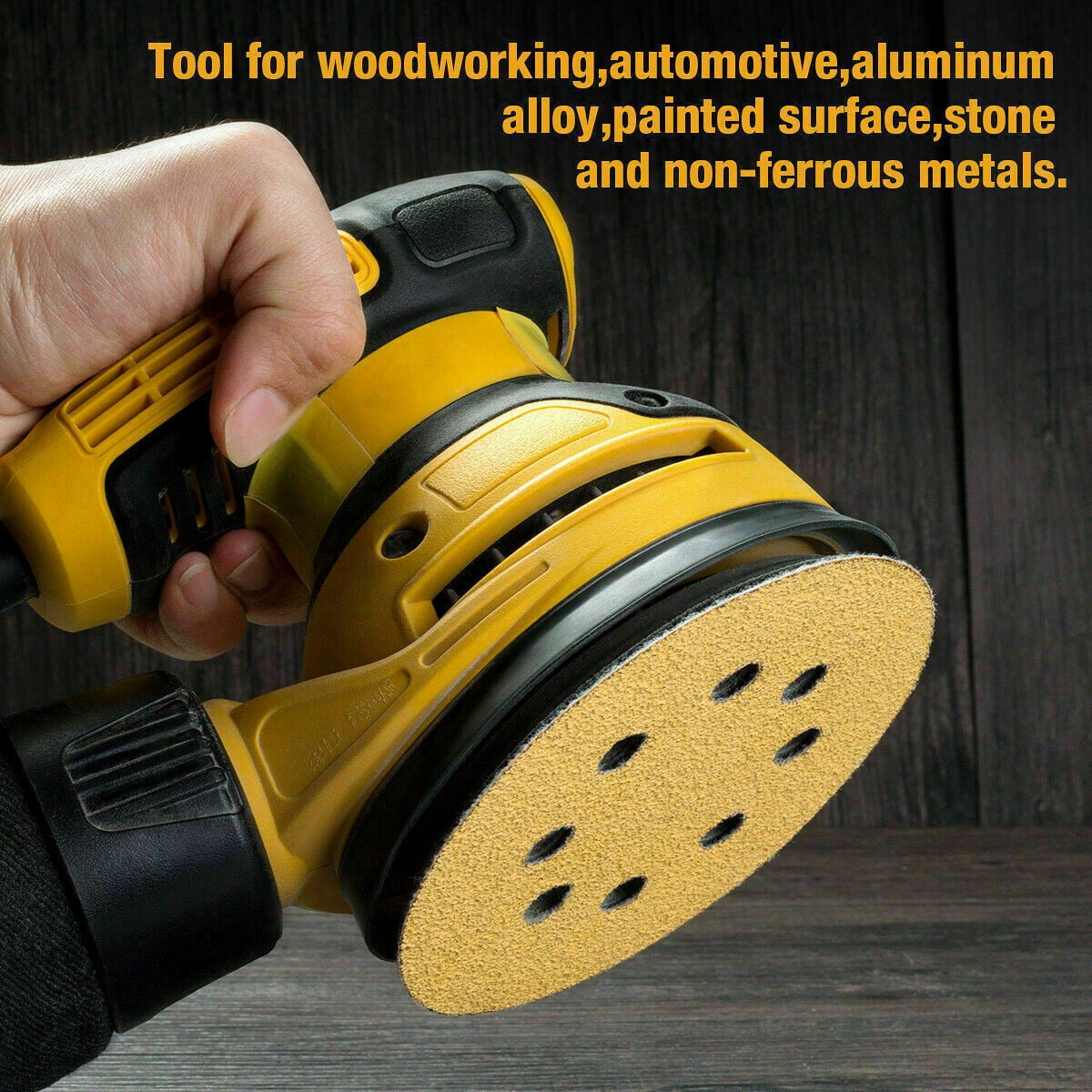 SATC 5 inch Sanding Discs 60-220 Grit Hook and Loop 8-Hole Orbital Sander Paper for Polishing